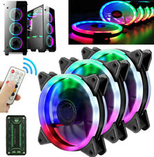 3-6 Pack RGB LED Computer Gaming Case Fan Cooling 12V 120mm PC Quiet Fans Remote picture