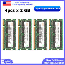 4x 2GB (8GB) Hynix 2GB RAM Laptop Memory PC2-5300 DDR2 667Mhz 200pin Non-ECC picture