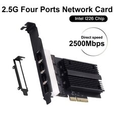 RJ45 2.5G Gigabit Four Ports Intel I226 Chip PCIE Ethernet Server Gaming Adapter picture