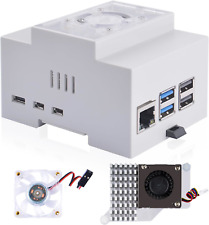 GeeekPi Case for Raspberry Pi 5, DIN Rail Case with Active Cooler for Raspberry picture