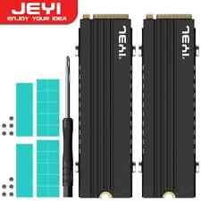 JEYI 2-Pack M.2 Heatsink for PS5 / PC, NVMe Cooler, Passive Heat Sink with Fins picture