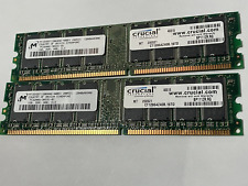 Lot of 2 Crucial CT12864Z40B 1GB DDR PC-3200U Desktop RAM Memory picture