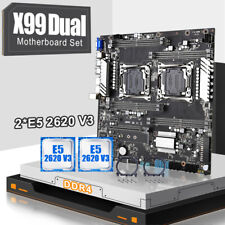 JINGSHA X99 Dual Motherboard Set LGA 2011-3 With 2pcs XEON E5 2620 V3 Processor picture