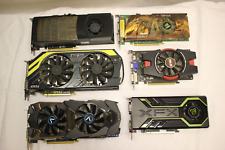 JOB LOT 6 X GRAPHIC CARDS MIXED ASUS ZOTAC GEFORCE SAPPHIRE NVIDIA MSI UNTESTED picture