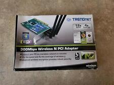 TRENDnet Wireless-N PCI Adapter 802.11n 64/128-Bit 300Mbps 2.4GHz TEW-623PI M9-3 picture
