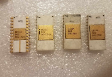 Vintage Intel C8316A Gold & white Ceramic ROM  - lot of 4 picture