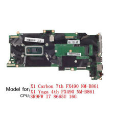 Lenovo ThinkPad X1 Carbon 7th X1 Yoga 4th Motherboard FX490 NM-B861 I7 8665U 16G picture