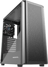 MOROVOL ATX PC Case, Mesh Front Panel Mid Tower Gaming PC Case, 4 Fans Preins... picture