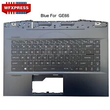 New MSI GE66 MS-1541 MS-1543 Blue Palmrest With Full Color Backlit Keyboard US picture