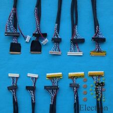 10pcs/set Universal LVDS Cable 20pin-40pin for 14''-55'' LED LCD Display Panel picture