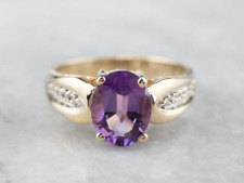 Amethyst Diamond 14K Gold Ring picture