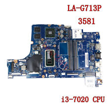 CN-0W33DN EDI5K LA-G713P For DELL 3481 3581 3584 3781 Motherboard w/I3-7020U CPU picture