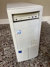 Vintage Retro Beige AT Computer Mini Tower Case Shell 386 486 Pentium w/ CD HDD picture