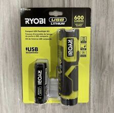 Ryobi 600 Lumens USB Lithium Compact Flashlight Kit FVL51K New picture