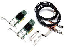 10G Network Kit 2x Mellanox MCX312B-XCCT Ethernet 2xSFP+ Cable 3m Cisco Card NIC picture