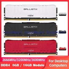 Crucial DDR4 2666 3200 3600 MHz Ballistix Desktop 288pin Memory 8GB / 16GB Modle picture