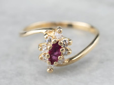 Marquise Ruby Diamond Halo Gold Ring picture