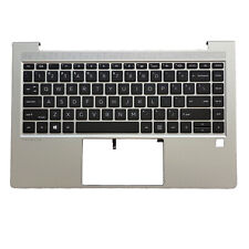 For HP ProBook 440 G8 445 G8 Palmrest Case Backlit US Keyboard M23769-001 Silver picture