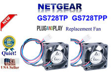2x Quiet Replacement Fans for Netgear ProSafe GS728TP GS728TPP GS728TPS picture