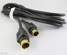 4pcs 10ft S-Video Cable Mini Din 4 Pin Male to Male Dual Male For DVD HDTV Gold picture