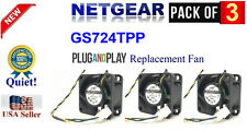 3x Quiet Replacement Fans for Netgear GS724TPP picture
