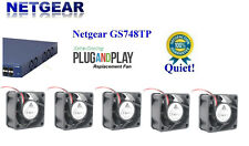 Lot 5x Quiet Fans for NETGEAR ProSAFE GS748TP Low noise best for Home Networking picture