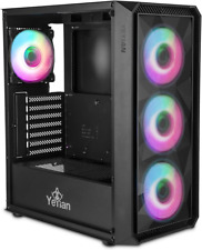 YEYIAN Gaming Computer PC Case Lancer, ATX Mid Tower, Pre-Installed 4x120mm PWM picture