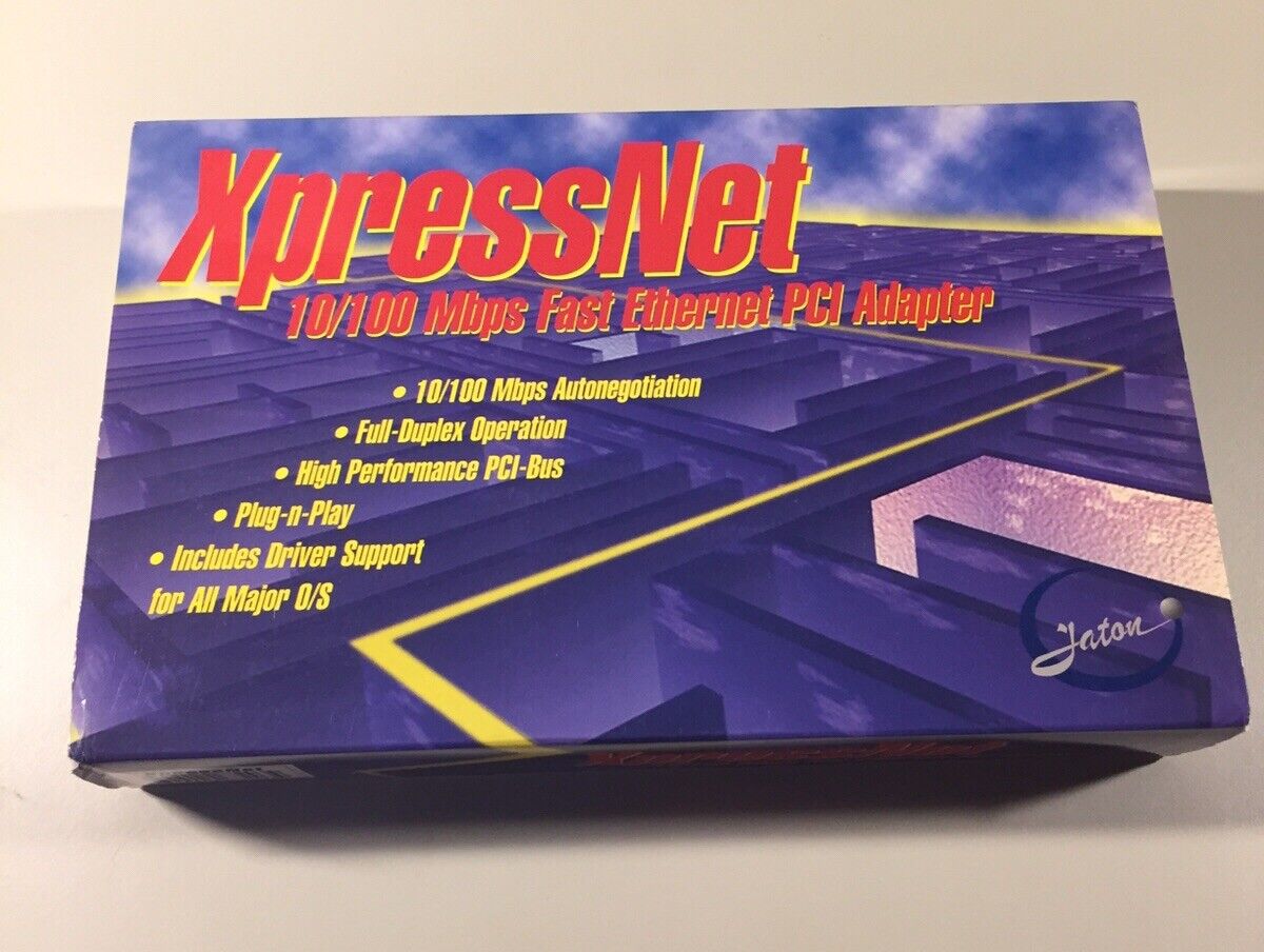 Vintage EXPRESSNET 10/100 MBPS Fast Ethernet PCI Adapter w/CD
