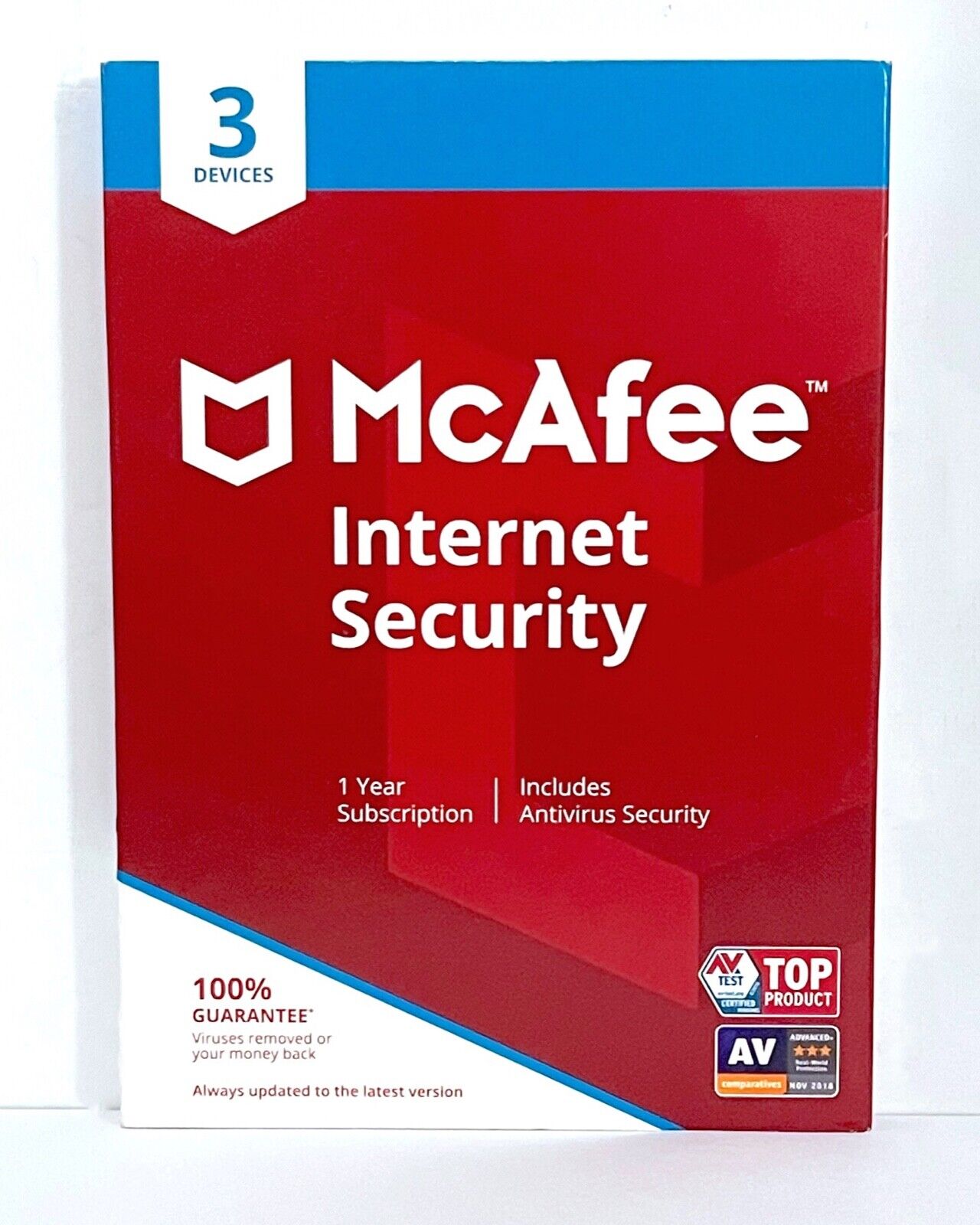 McAfee Internet Security For 3 Devices 1-Year Protection PC MAC Tablets