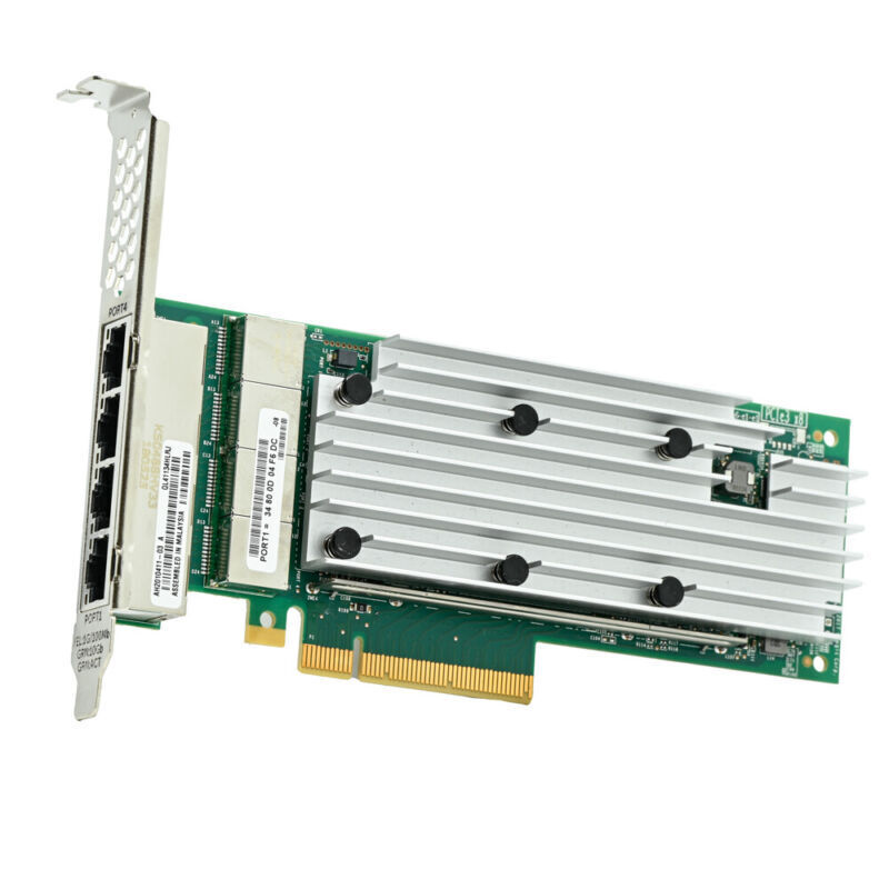 QLogic 4x 10GBe NIC QL41134HLRJ-CK FastLinQ Quad Port 10GBase-T RJ45 Copper PCI