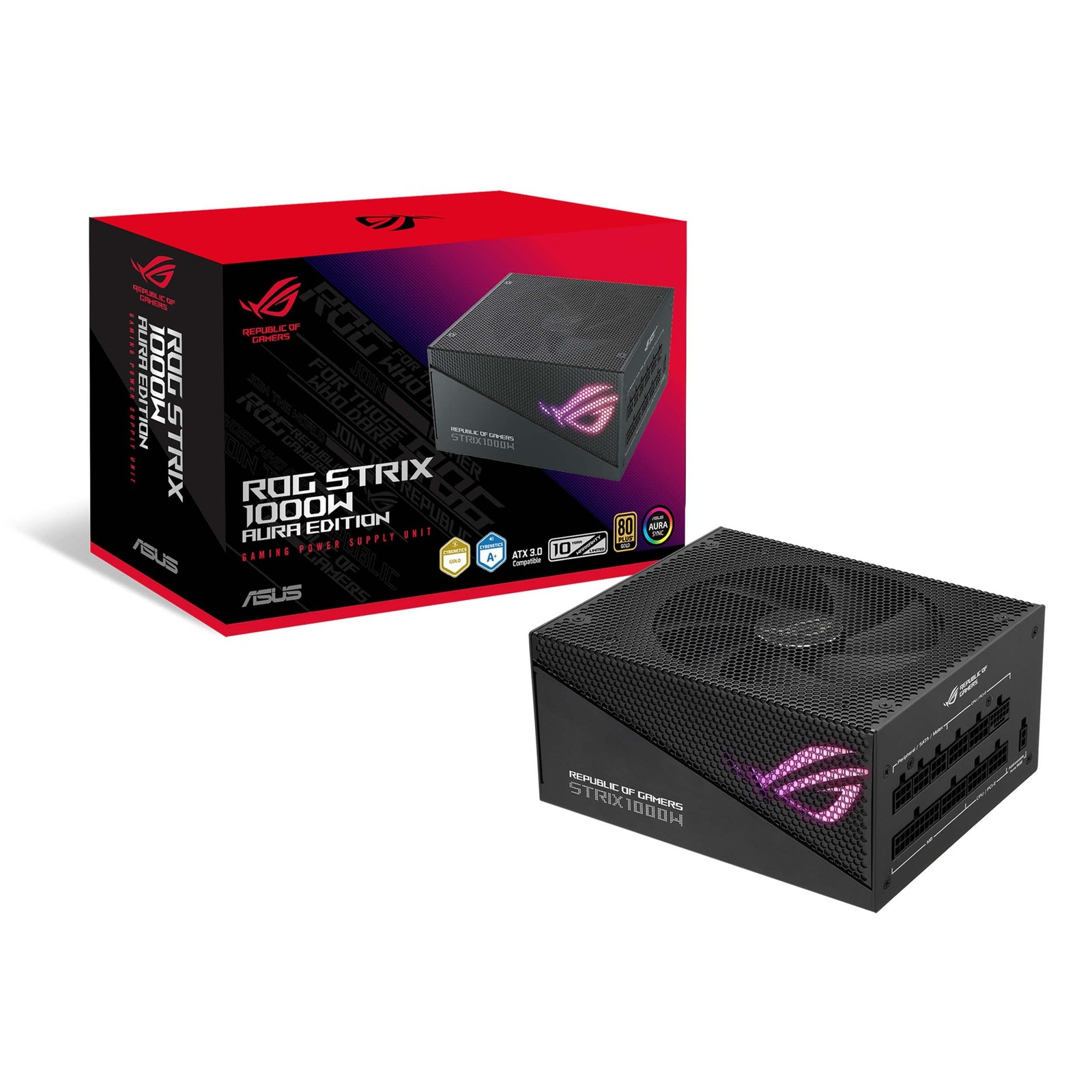 ASUS ROG Strix 1000W Gold Aura Edition (Fully Modular Power Supply, 80+ ASUS ROG Strix 1000W Gold Aura Edition (Fully Modular Power Supply, 80+