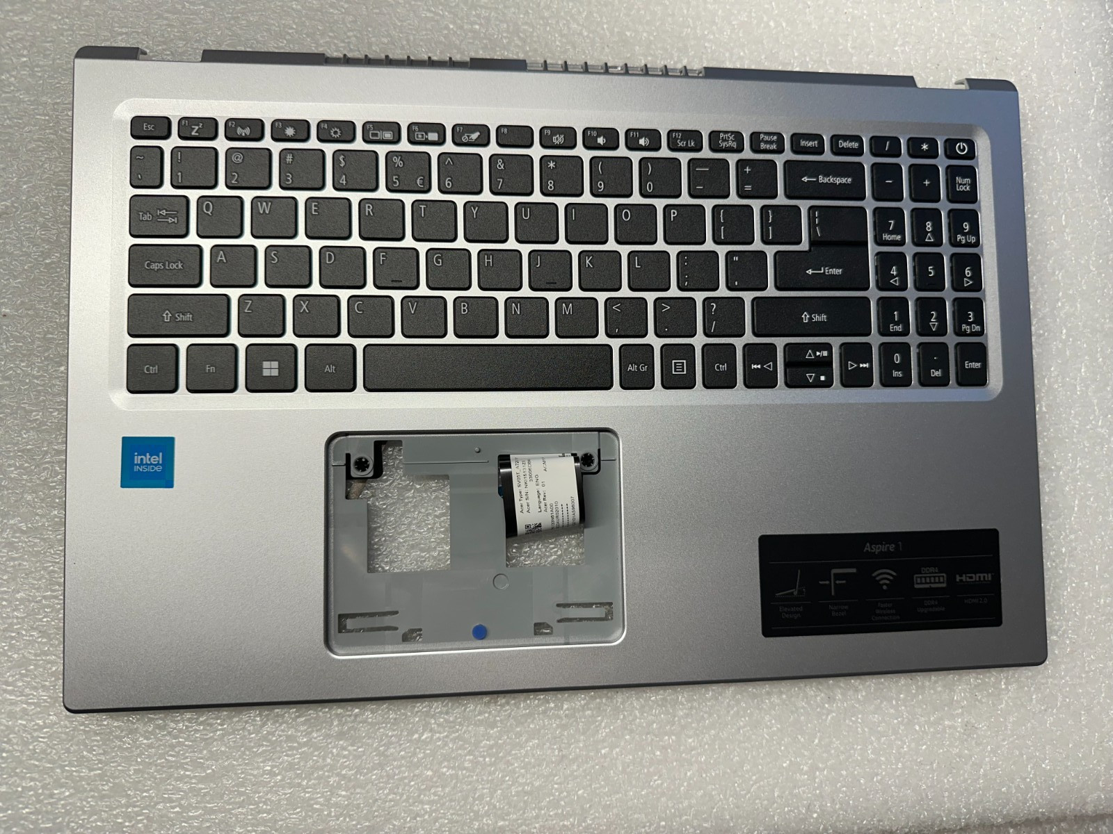 Acer Aspire A115-32 A315-35 A315-58 Silver Palmrest w/ Keyboard 6B.A6MN2.001 Acer Aspire A115-32 A315-35 A315-58 Silver Palmrest w/ Keyboard 6B.A6MN2.001