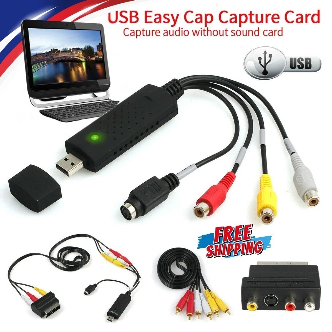 Digital Capture Card USB 2.0 Audio Video VHS to DVD VCR PC HDD Converter Adapter Digital Capture Card USB 2.0 Audio Video VHS to DVD VCR PC HDD Converter Adapter