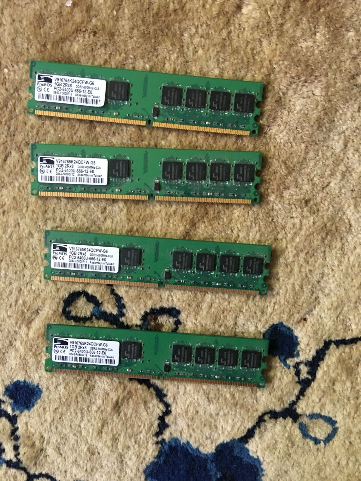 One ProMos Memory 1GB DDR2-800MHz-CL6 PC2-6400U-666-12-E0 One ProMos Memory 1GB DDR2-800MHz-CL6 PC2-6400U-666-12-E0