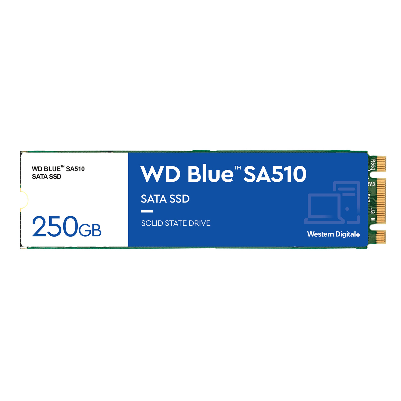 Western Digital 250GB WD Blue SA510 SATA SSD, Internal M.2 2280 - WDS250G3B0B