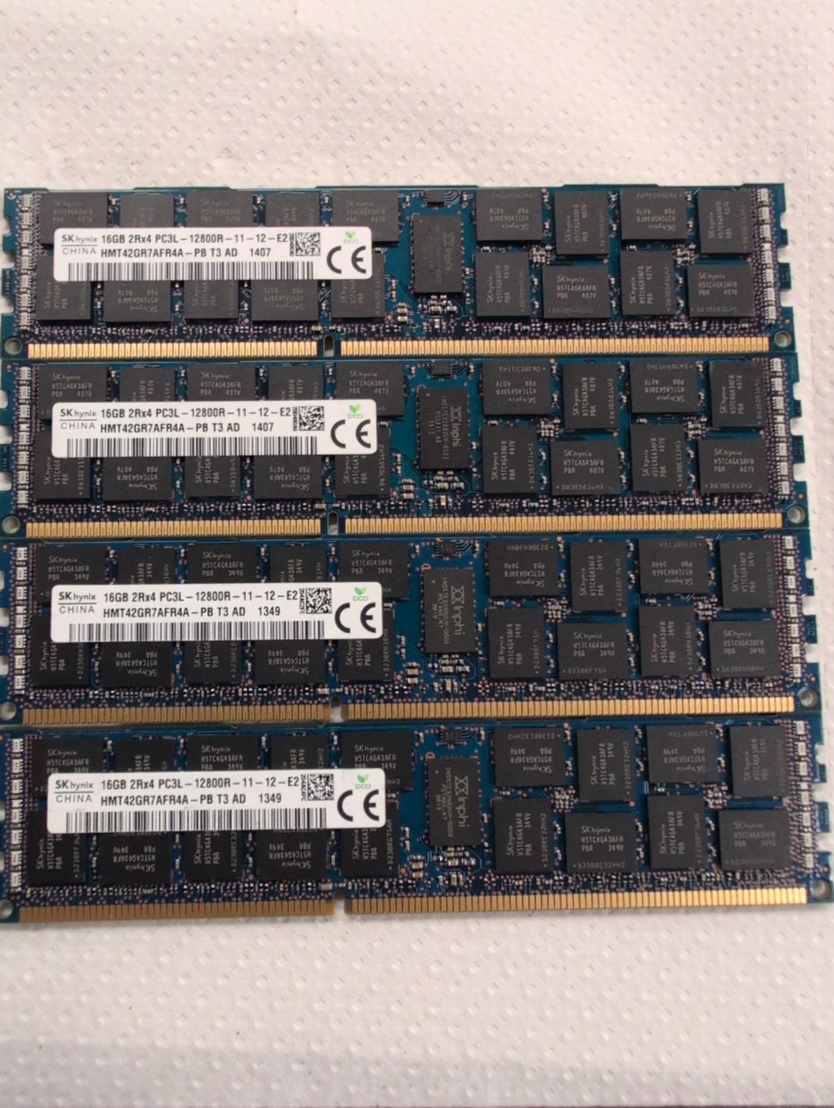 64GB (4 x 16GB) SK Hynix 2Rx4 DDR3 PC3L-12800R ECC HP 713756-081 Server RAM Lot 64GB (4 x 16GB) SK Hynix 2Rx4 DDR3 PC3L-12800R ECC HP 713756-081 Server RAM Lot