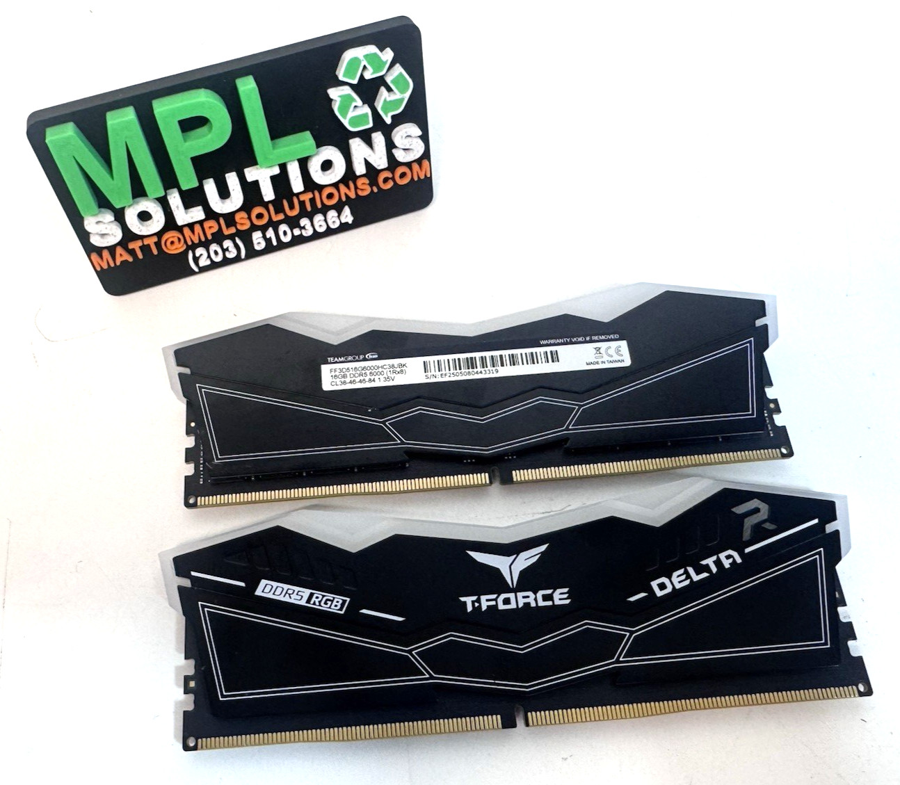 TEAMGROUP T-Force Delta RGB 32GB 2x16GB DDR5 Ram 6000MHz FF3D516G6000HC38JBK TEAMGROUP T-Force Delta RGB 32GB 2x16GB DDR5 Ram 6000MHz FF3D516G6000HC38JBK