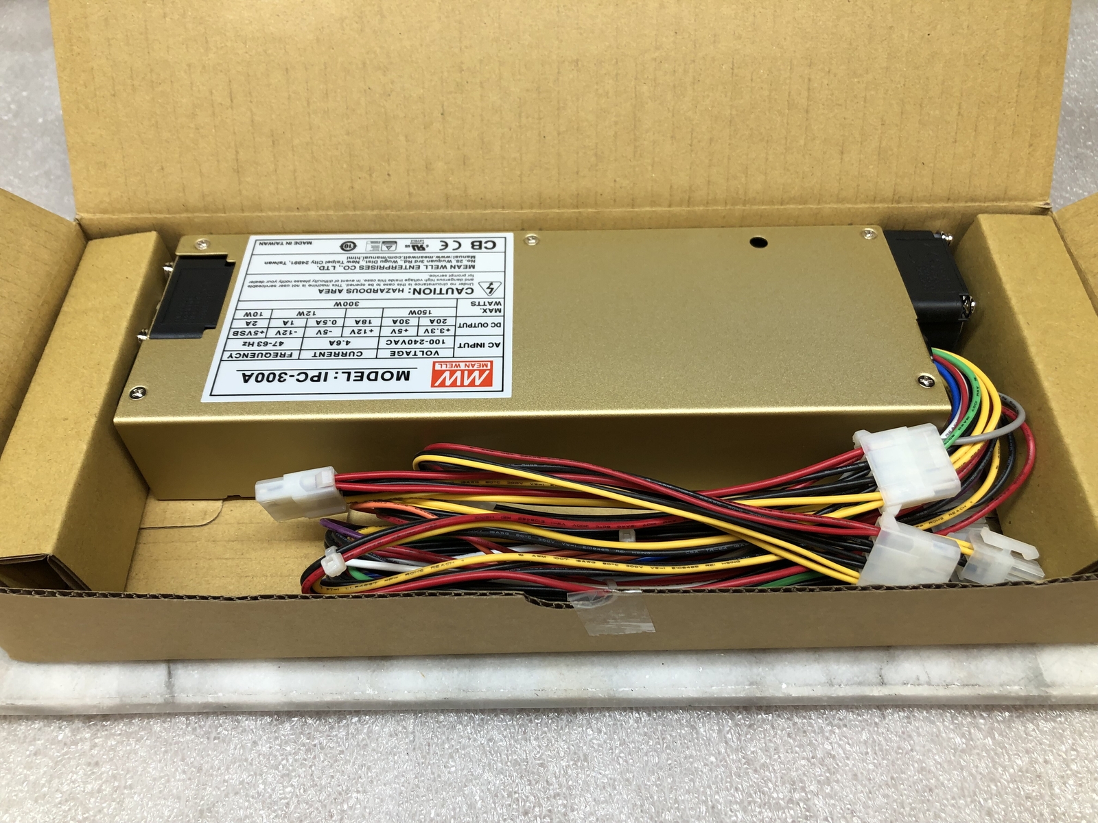Mean Well IPC-300A 300W Industrial ATX 12V/P4 PC Power Supply 1U Mean Well IPC-300A 300W Industrial ATX 12V/P4 PC Power Supply 1U