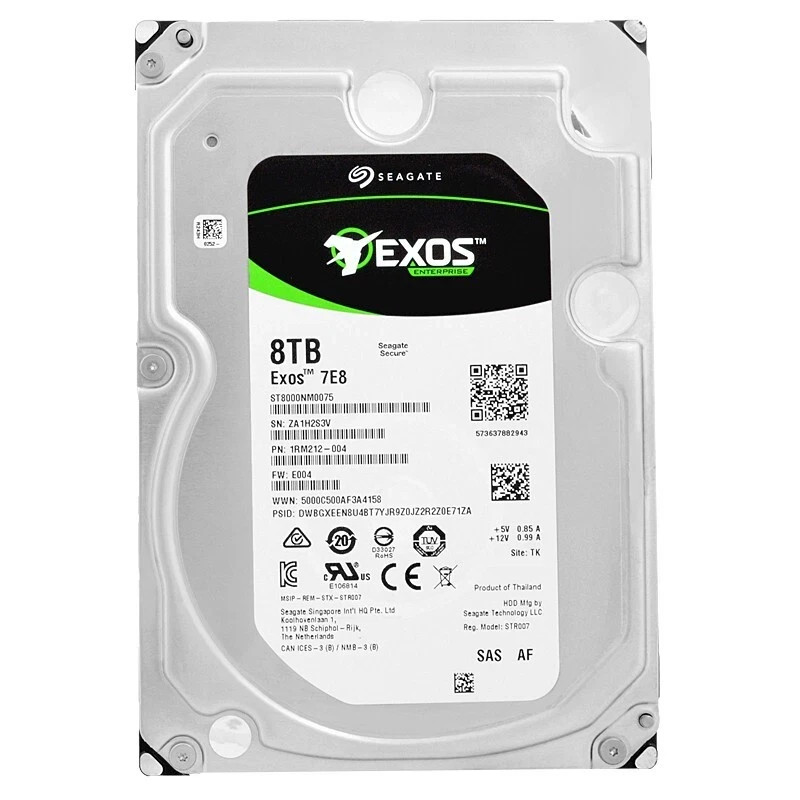 Seagate ST8000NM0075 Enterprise Capacity 3.5 HDD 8TB SAS Hard Drive 8TB EXOS Seagate ST8000NM0075 Enterprise Capacity 3.5 HDD 8TB SAS Hard Drive 8TB EXOS