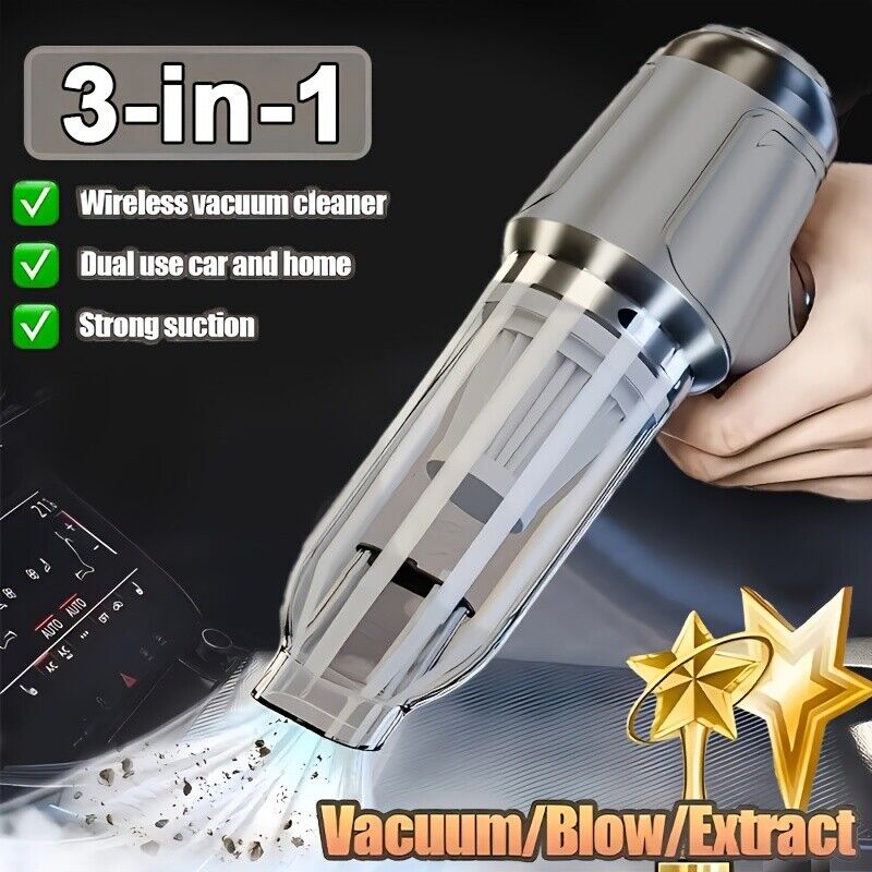 4 in 1 upgrade Car Vacuum Cleaner Air Blower Wireless Handheld Rechargeable Mini