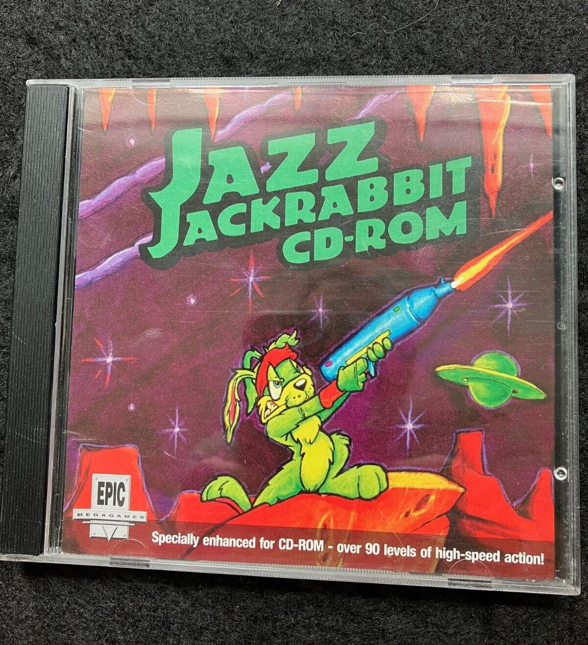 JAZZ JACKRABBIT CD-ROM (1995 Epic) Windows PC Jewel Case & Manual - Rare Vintage