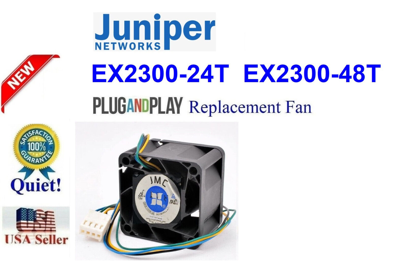 1x Quiet Replacement Fan for Juniper Networks EX2300-24T EX2300-48T