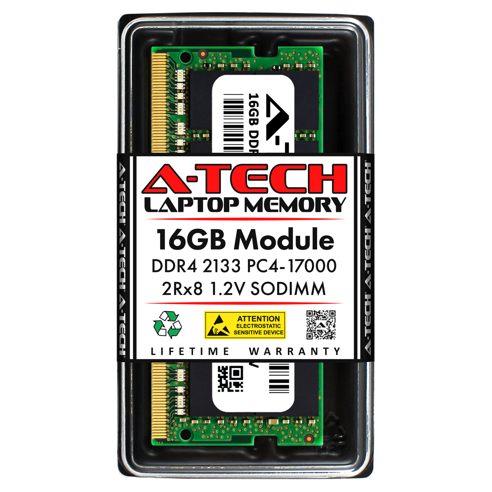 A-Tech 16GB DDR4 2133 MHz PC4-17000 Laptop SODIMM 260-Pin 2Rx8 Memory RAM 1x 16G A-Tech 16GB DDR4 2133 MHz PC4-17000 Laptop SODIMM 260-Pin 2Rx8 Memory RAM 1x 16G