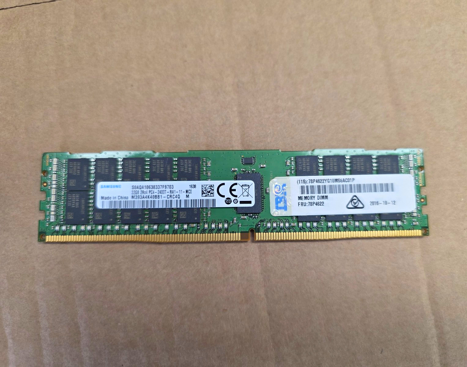 Samsung 32GB DDR4-2666 PC4-21300 288-Pin DIMM RAM M393A4K40CB1CRC0Q Samsung 32GB DDR4-2666 PC4-21300 288-Pin DIMM RAM M393A4K40CB1CRC0Q
