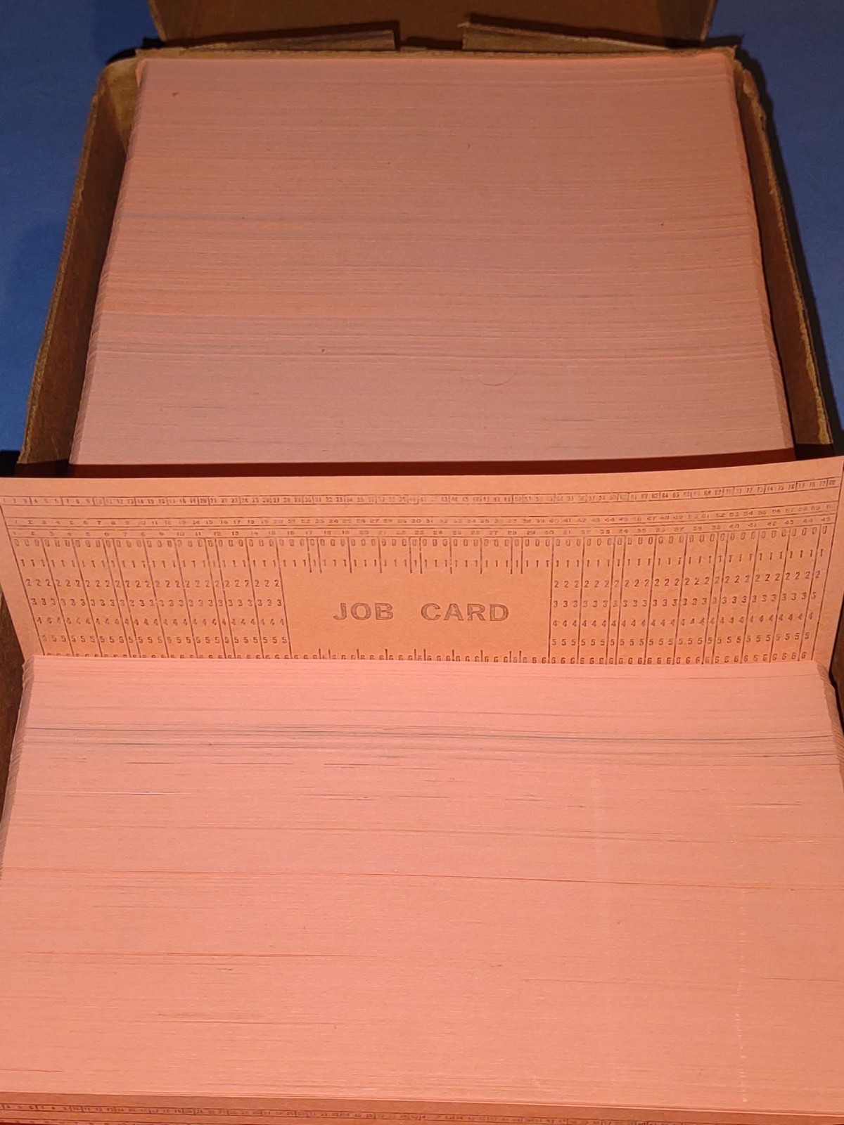 Mainframe Computer Data Punch Card Lot of 100 Orange 80 Column IBM comp Vtg NOS Mainframe Computer Data Punch Card Lot of 100 Orange 80 Column IBM comp Vtg NOS