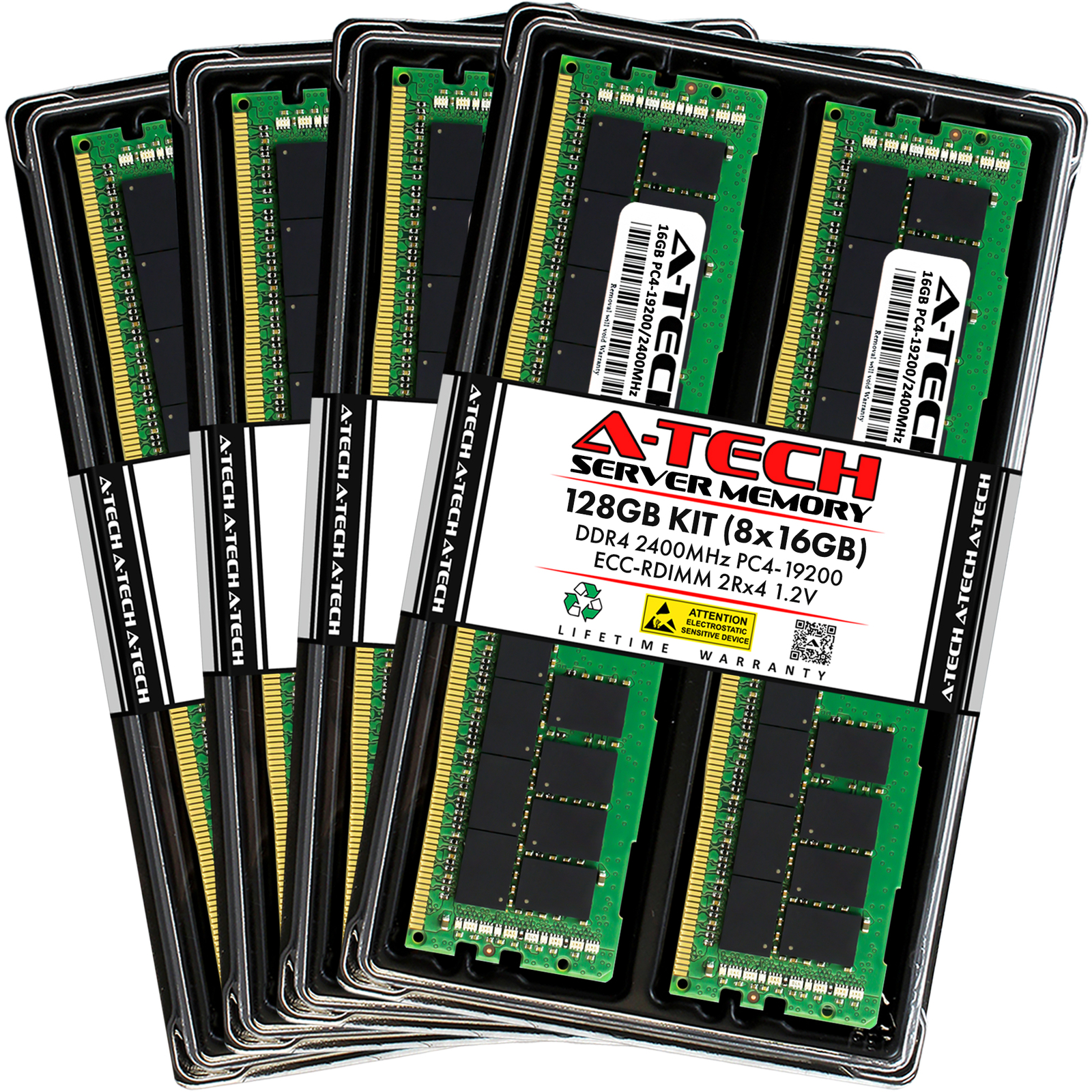 A-Tech 128GB 8x 16GB 2Rx4 PC4-19200R DDR4 2400 ECC REG RDIMM Server Memory RAM A-Tech 128GB 8x 16GB 2Rx4 PC4-19200R DDR4 2400 ECC REG RDIMM Server Memory RAM