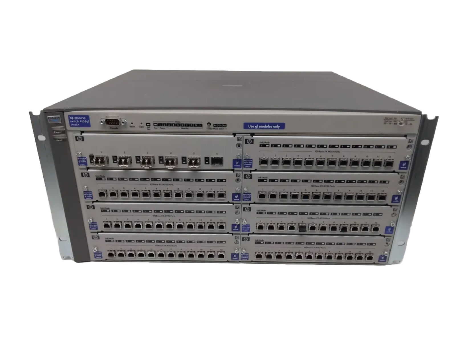 HP ProCurve 4108gl J4865A Modular Network Switch