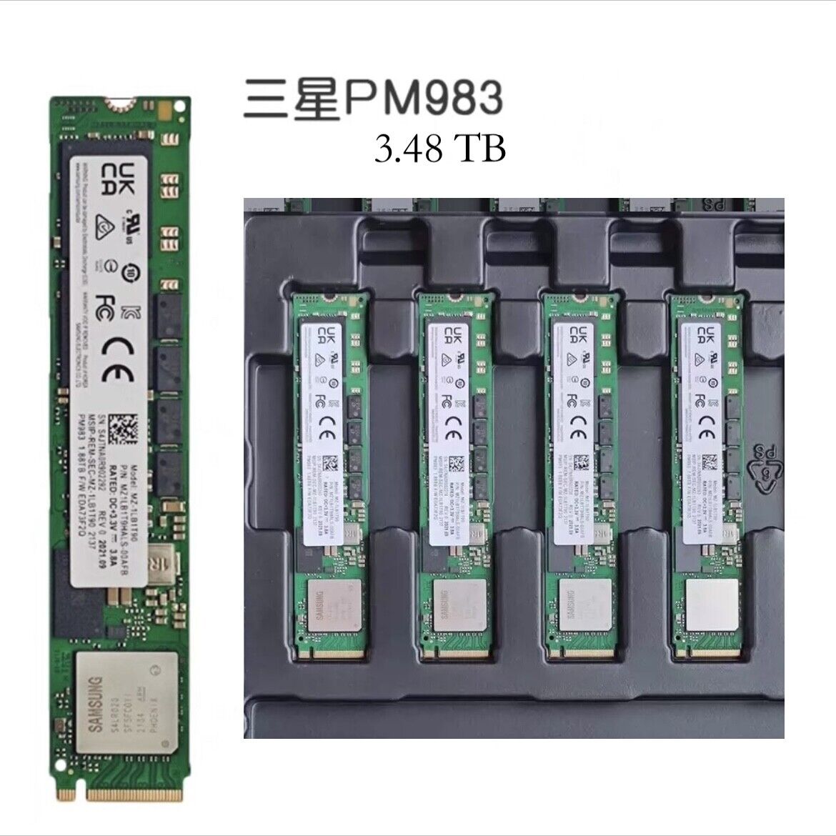 For Samsung PM983 3.48T M.2 NVME SSD Solid State Drive Enterprise Gra