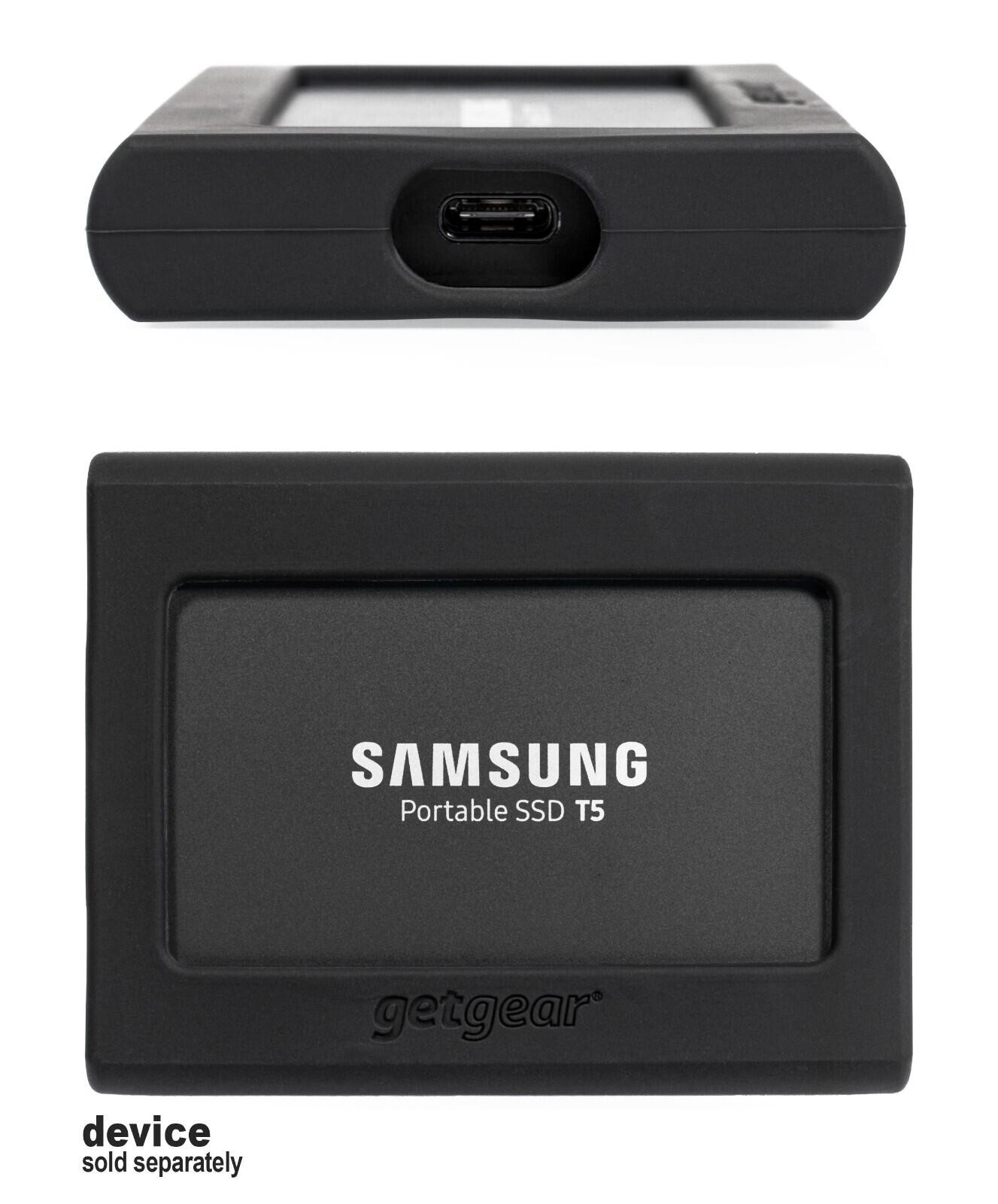 Silicone Bumper for Samsung Portable SSD T5, Strong-Shock Absorbing, Slip-Resist Silicone Bumper for Samsung Portable SSD T5, Strong-Shock Absorbing, Slip-Resist