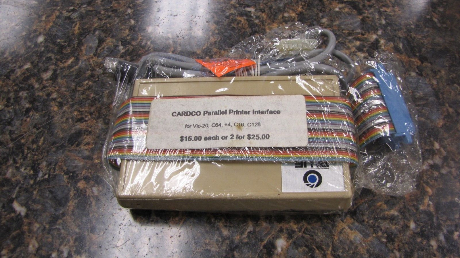 Vintage Cardco Vic-20, C64, C16, and C128 Parallel Printer Interface Card - New